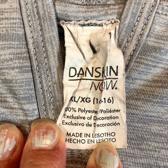 Danskin Girls Gray Hoodie Dri Fit Long Sleeve XL (14-16) - Picture 7 of 8